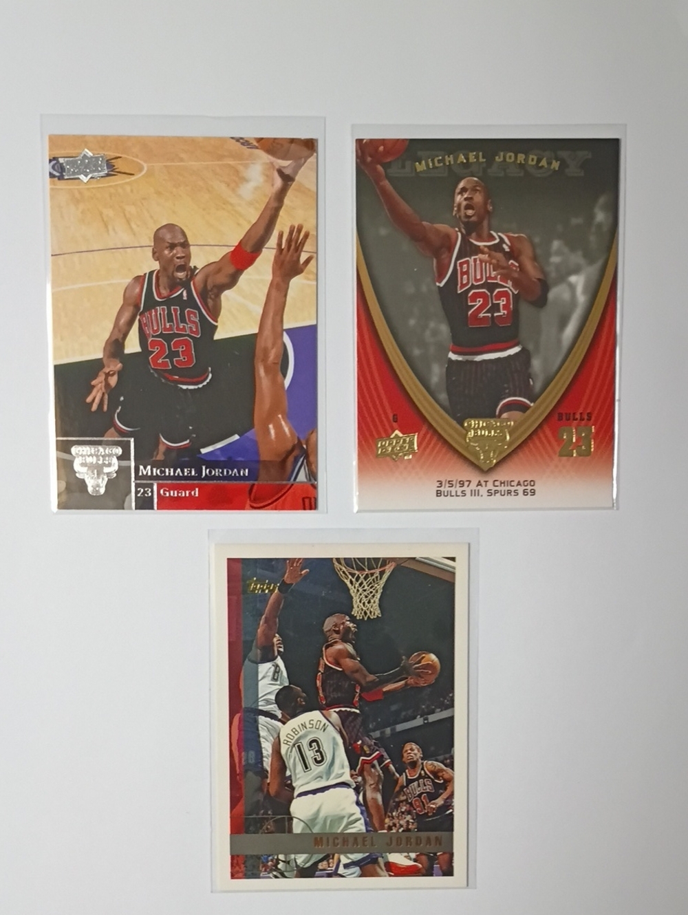 Michael Jordan Chicago Bulls Red Basketball Card Set